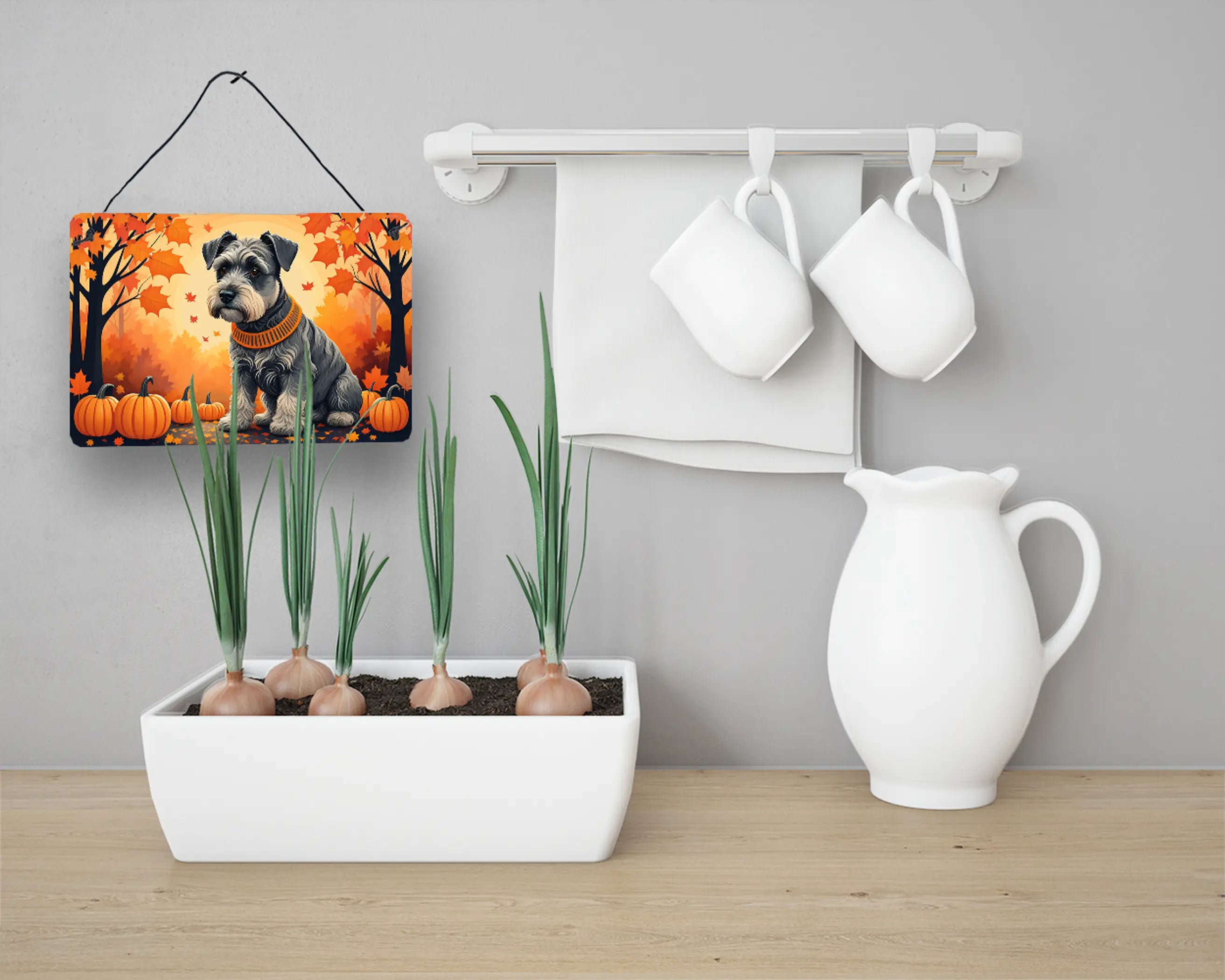 Schnauzer Fall Wall or Door Hanging Prints Caroline's Treasures