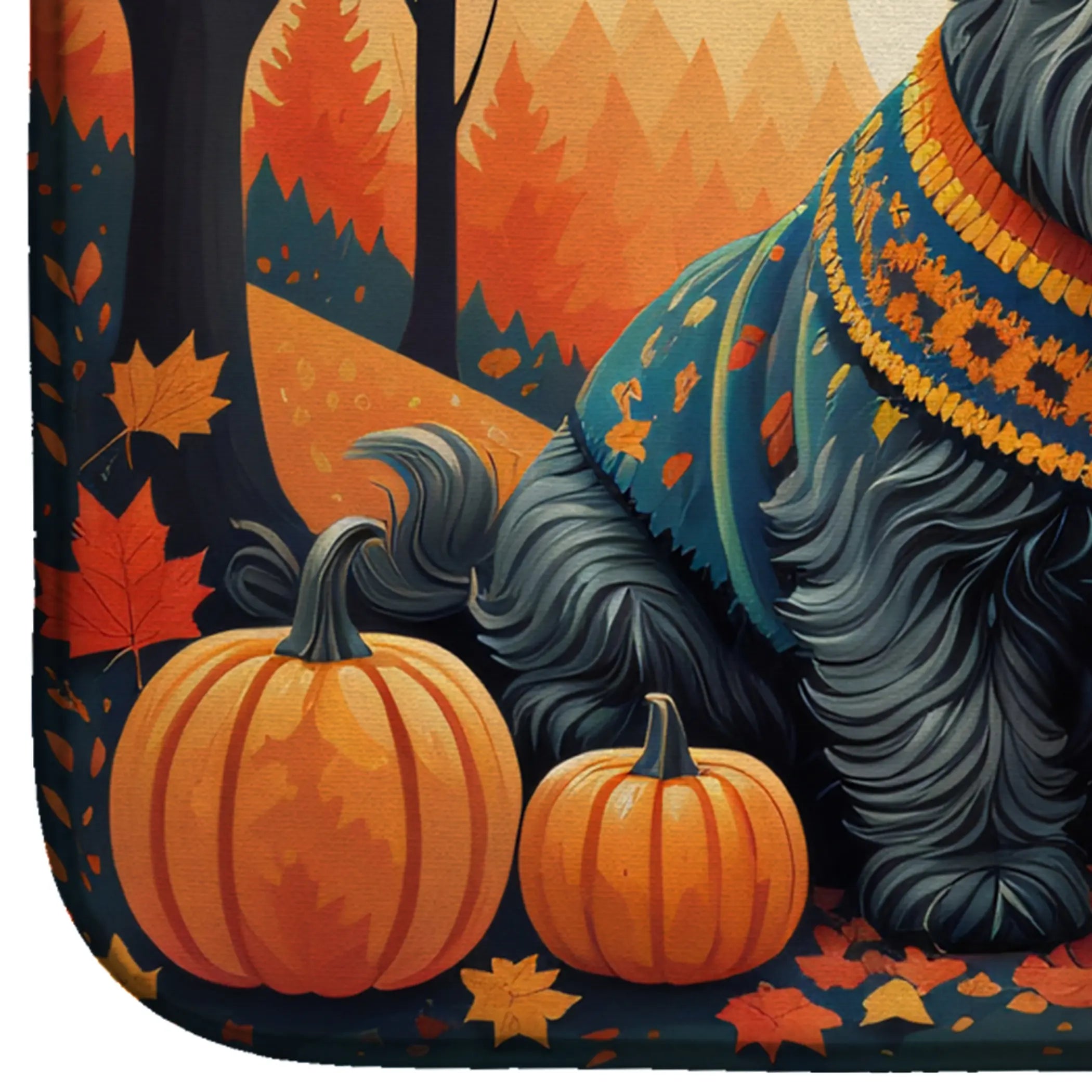 Scottish Terrier Fall Dish Drying Mat Caroline's Treasures