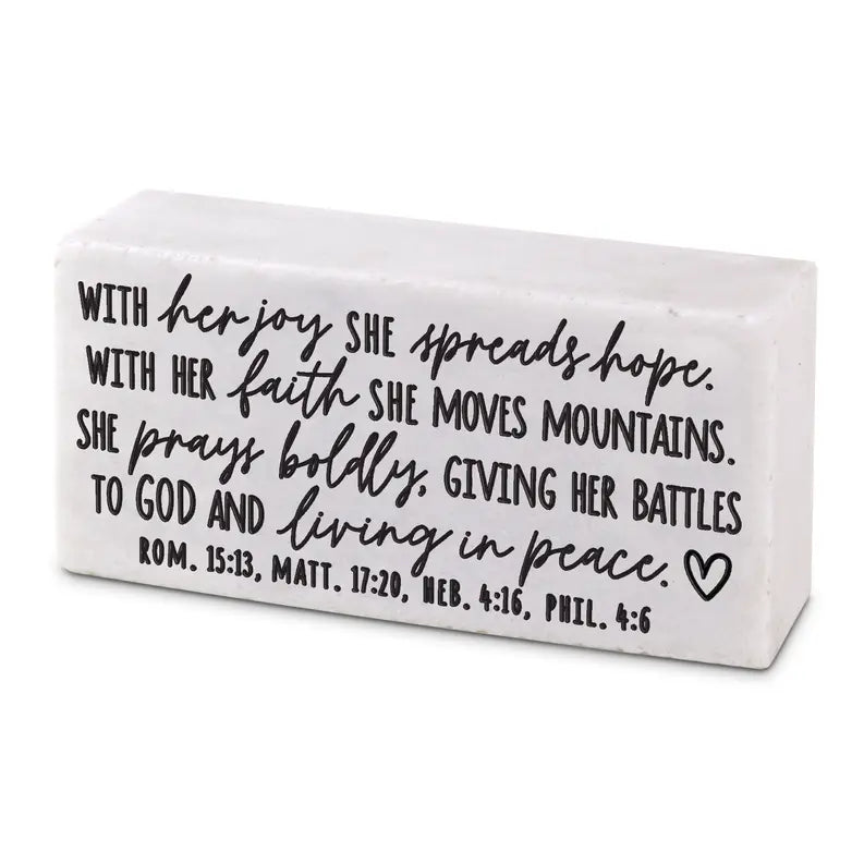 Scripture Block She Spreads Hope Dicksons Inc