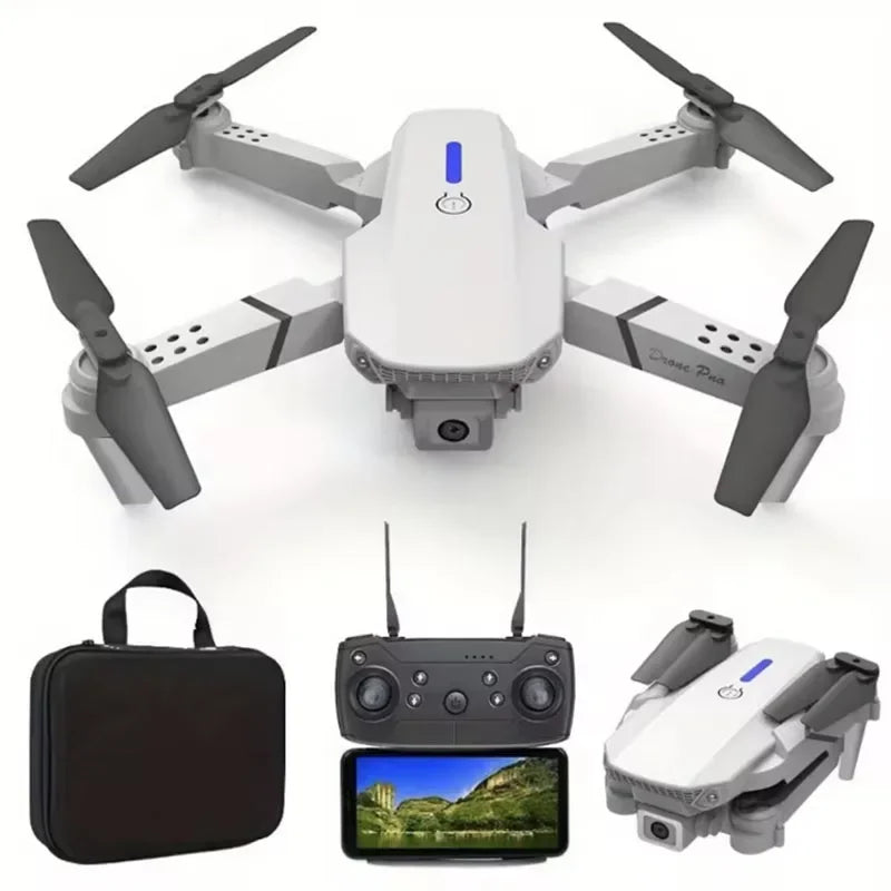 E88 NEW Professional Wide Angle RC Dron HD 4K Camera Mode Foldable Helicopter Aircraft Quadcopter Drone Kid Gift Toys