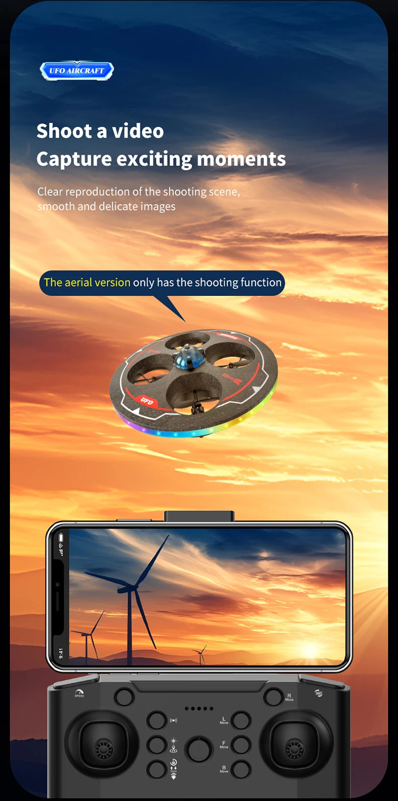 Drone with Camera Foam UAV Ufo Intelligent Obstacle Avoidance Aerial Aircraft Mini RC Helicopter Dron Toys for Kids Christmas