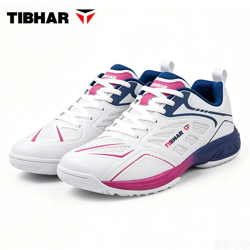 TIBHAR 02619 Table Tennis Shoes Men Women Ultra-Light Non-Slip Ping Pong Sneakers Sports Shoes Rubber Sole TPU Support -…