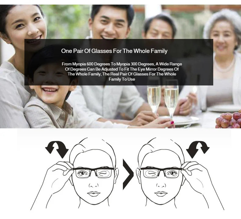 Smart glasses Presbyopia Adjustable Degree Focus Myopia Orthoptics Presbyopia Glasses Variable Focus Distance Reading Glasses