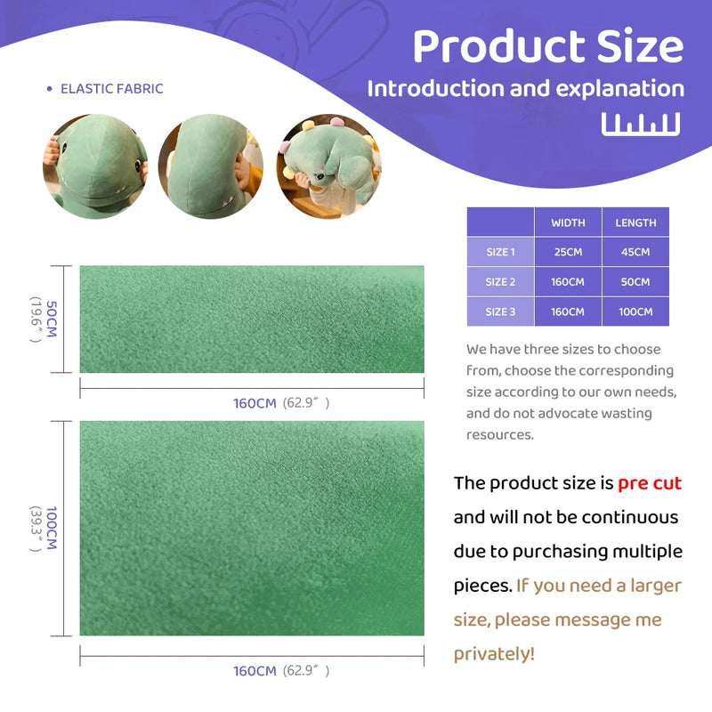 2024 Small Size 50x50cm Squishy Mochi Stetch Minky Fabric 95% Polyester 5% Spandex Stretch 4 Side Plush Fabric For Diy SewingToy - GreatEagleInc