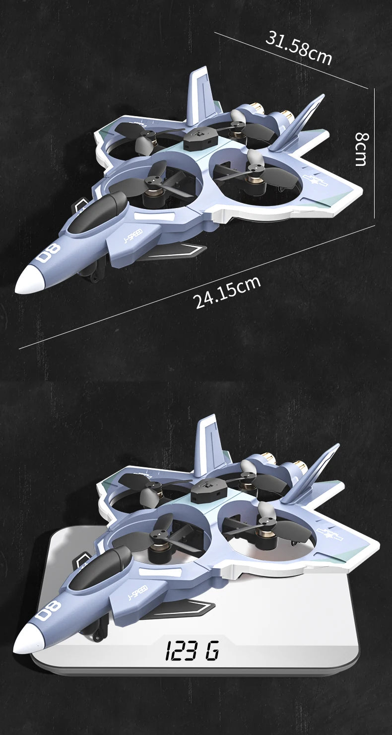 RC Plane with Camera Stunt Performance Drone With 8K Camera Fixed Wing Fighter 4CH 5G WIFI Aerial Photography Foam Toys Aircraft