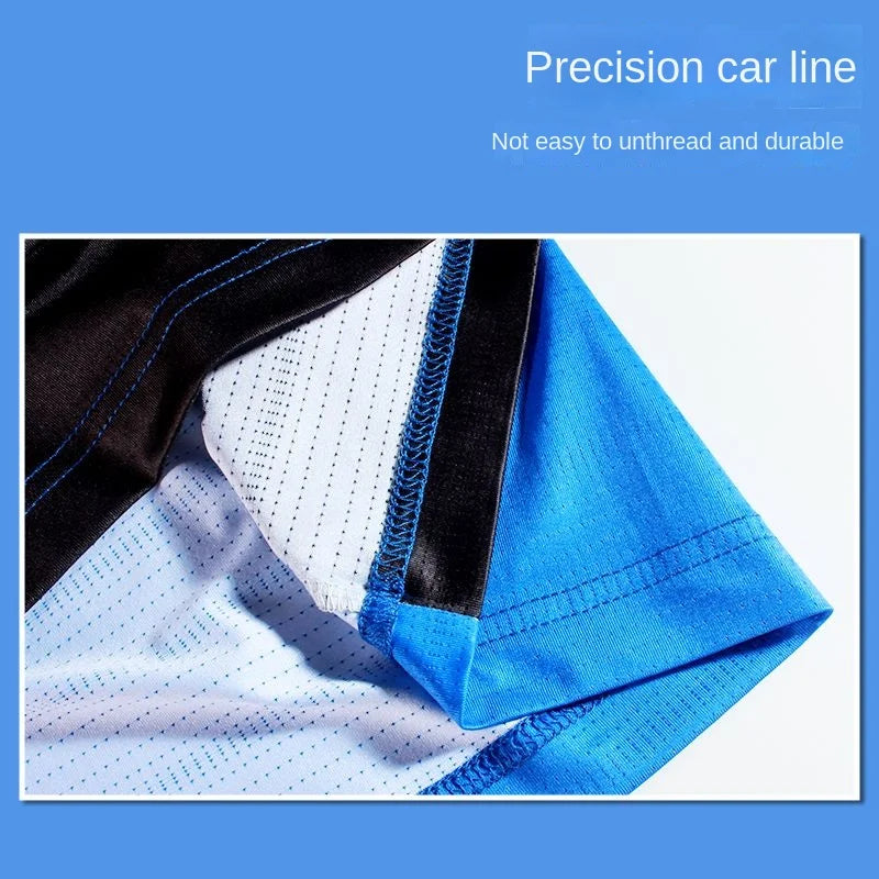 YASAKA Table Tennis Training Competition Sports Uniform, Quick Drying Round Neck T-shirt, Short Sleeved - blue / L