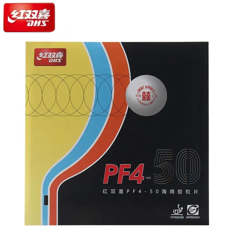 Original DHS PF4-50 Table Tennis Rubber (Hurricane 3-50 No.50 High Elastic Red Sponge) DHS PF4 -50 Ping Pong Sponge -…
