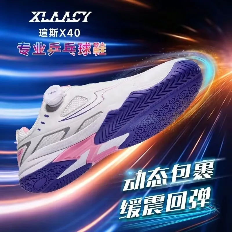 Popular Breathable and Durable Men's and Women's Table Tennis Shoe Anti Slip and Wear-resistant Men's Competition Training…
