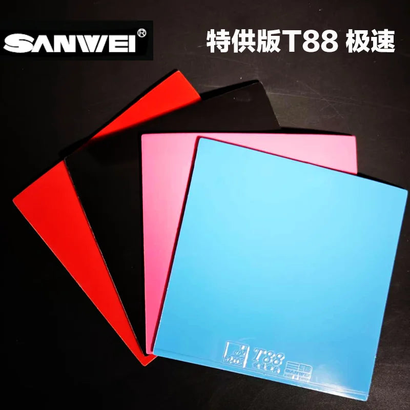 SANWEI  Provincial Team T88  ULTRA-Spin  Blue Sponge   Table Tennis Rubber/ Ping Pong Rubber - Provincial T88 Black