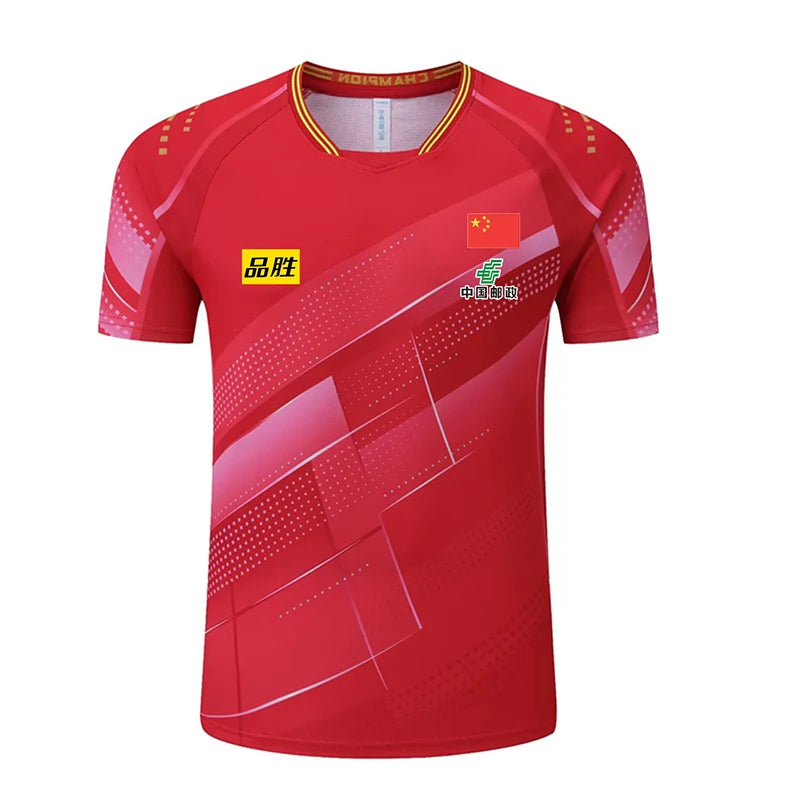 2023 Championship China Team table tennis shirts shorts Men Women Children ping pong t shirt Table tennis clothes soccer jerseys RED with logos D