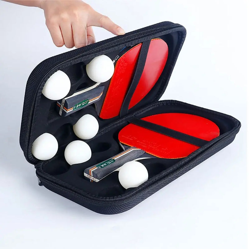 EVA Ping Pong Paddle Case Black Grey Shockproof Hard Shell Storage Bag Portable Hard Shell Table Tennis Racket Case -…