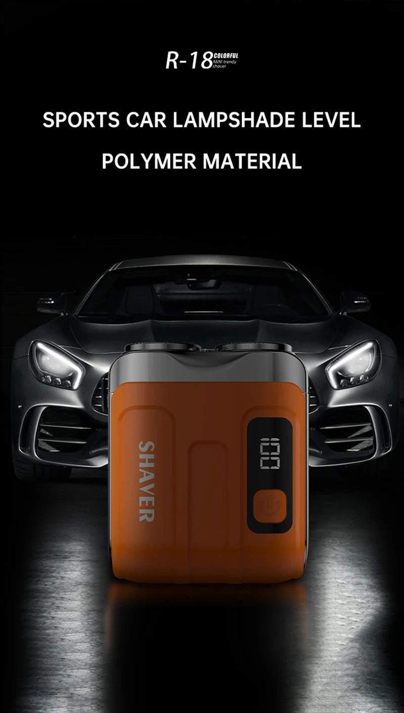 Electric Smart Shaver Household Car Shaver Digital Display Mini Dual Blade Rechargeable Shaver Powerful Men's Gift Shaver