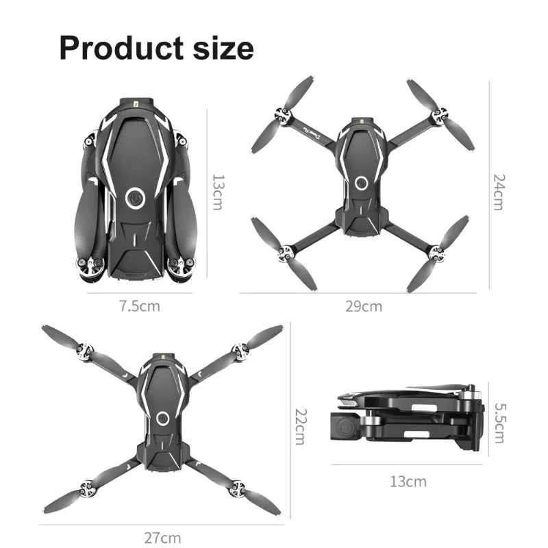 Drone ne Aerial Photography: High-Definition Remote Control, Three-Camera System, 4K Long-Range Brushless Aircraft