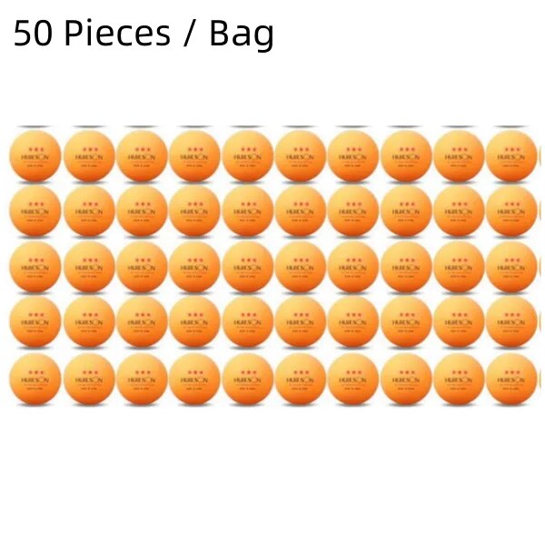 Huieson New ABS Plastic Table Tennis Balls 3 Star 2.8g 40+mm Ping Pong Balls for Match Training Balls Yellow 50pcs