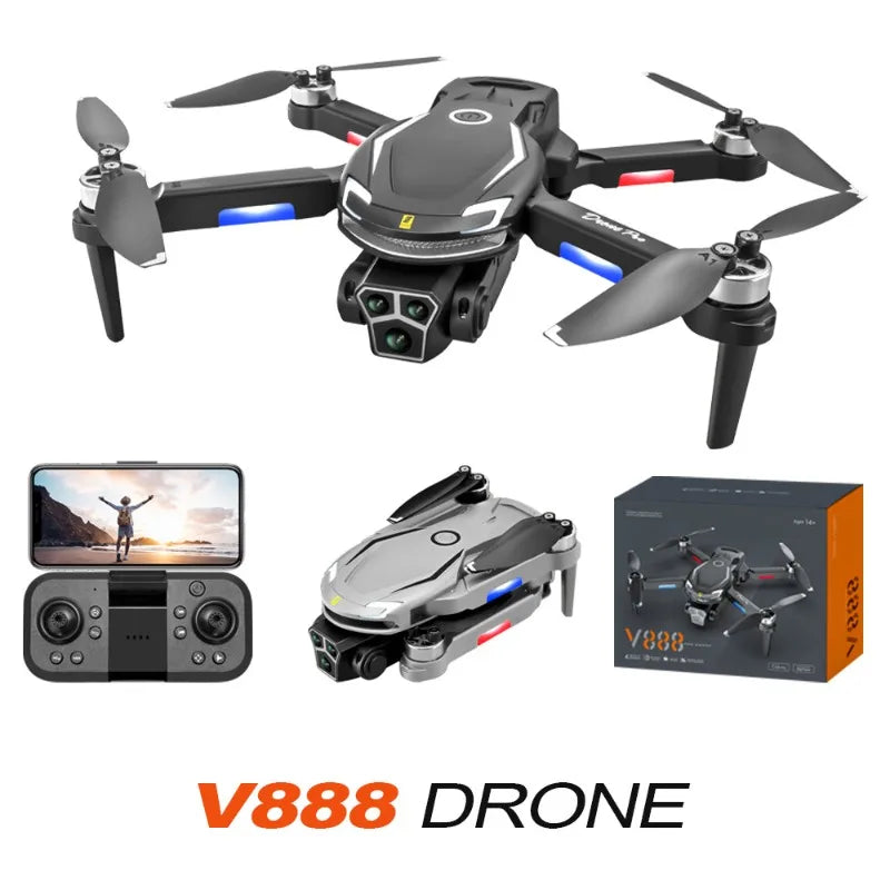 Drone ne Aerial Photography: High-Definition Remote Control, Three-Camera System, 4K Long-Range Brushless Aircraft