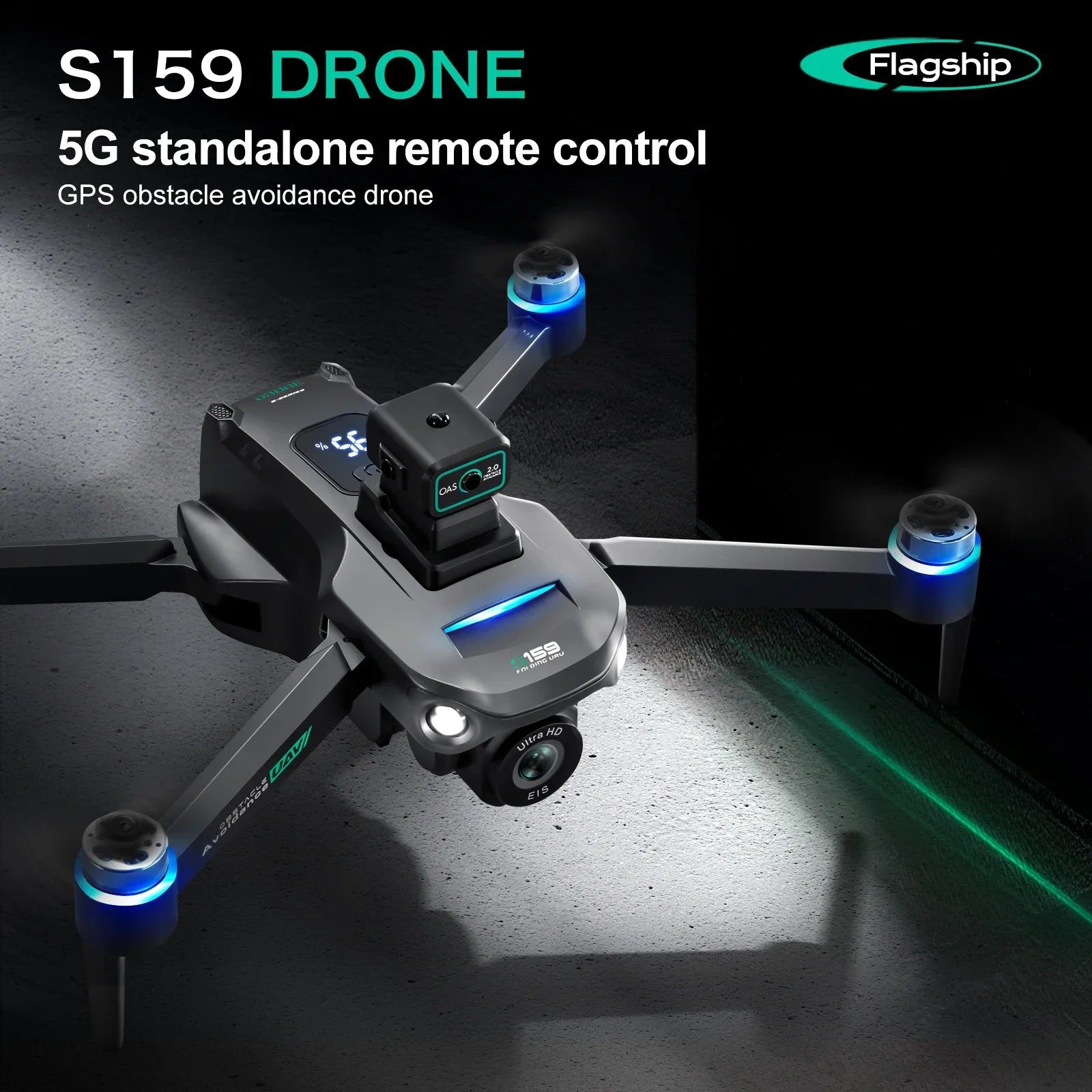 Professional S159 GPS Drone With Screen Control 5G 8K HD ESC Dual Camera Brushless Optical Flow UAV FPV Quadcopter RC Toys - GreatEagleInc