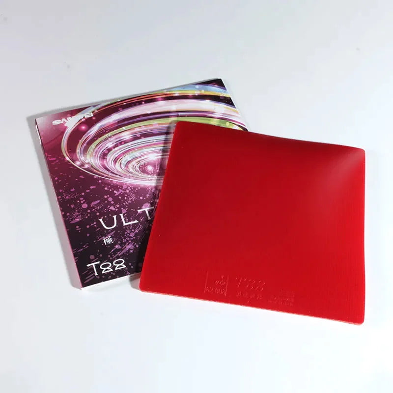 SANWEI T88 Ultra Spin Table Tennis Rubber Semi Sticky Ping Pong Rubber Sheet for Entry Players T88 US Red
