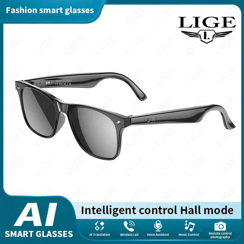 high-tech AI smart glasses can be equipped with various lenses such as sunglasses, blue light, myopia, Men women smart glasses smart glasses 2