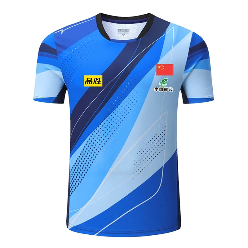 2023 Championship China Team table tennis shirts shorts Men Women Children ping pong t shirt Table tennis clothes soccer jerseys blue with logos B
