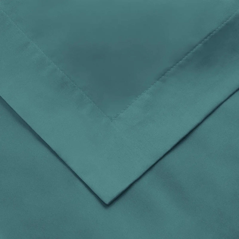 Sea Green King Cotton Blend Washable Duvet Cover Set With Two Shams Homeroots Bed & Bath