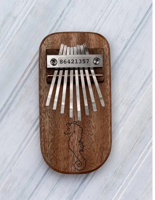 Sea Horse Engraved Thumb Piano Mountain Melodies