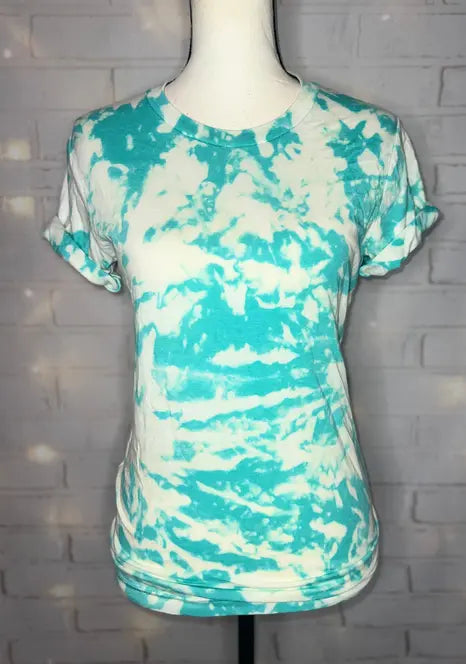 Seagreen Clouds Bleached Blank Tee The Blended Owl