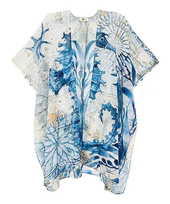 Seahorse Silk Blended Kimono JC Sunny Fashion