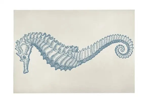 Seahorse bath mat aqua Thomas Paul