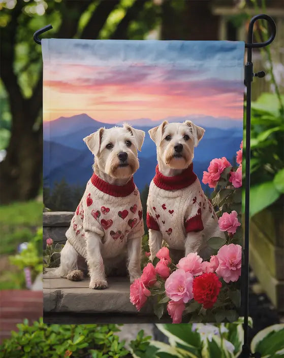 Sealyham Terrier Two Hearts Garden Flag Caroline's Treasures