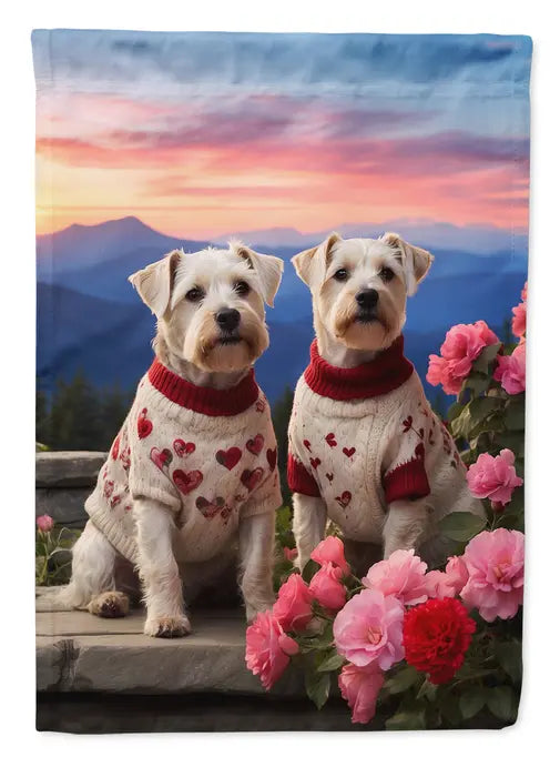 Sealyham Terrier Two Hearts Garden Flag Caroline's Treasures