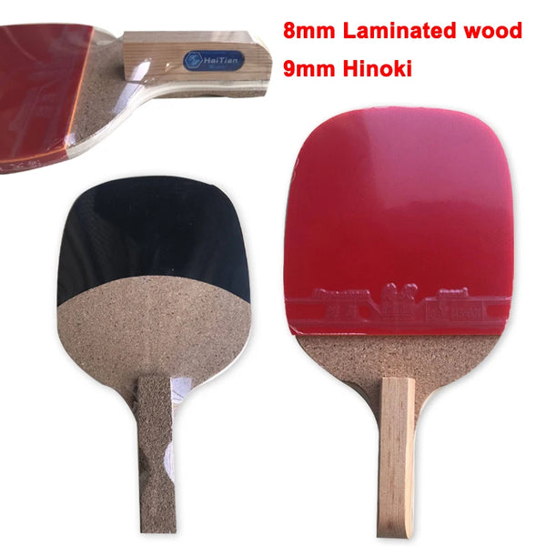 Haitian Hinoki 8mm/9mm Table Tennis Racket Japanese Penhold China Fir Ping Pong Paddle with HAIFU Rubber Training Paddle -…