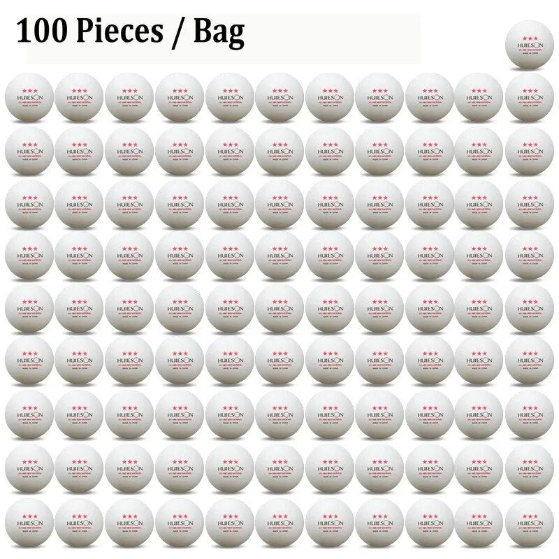 Huieson New ABS Plastic Table Tennis Balls 3 Star 2.8g 40+mm Ping Pong Balls for Match Training Balls White 100pcs