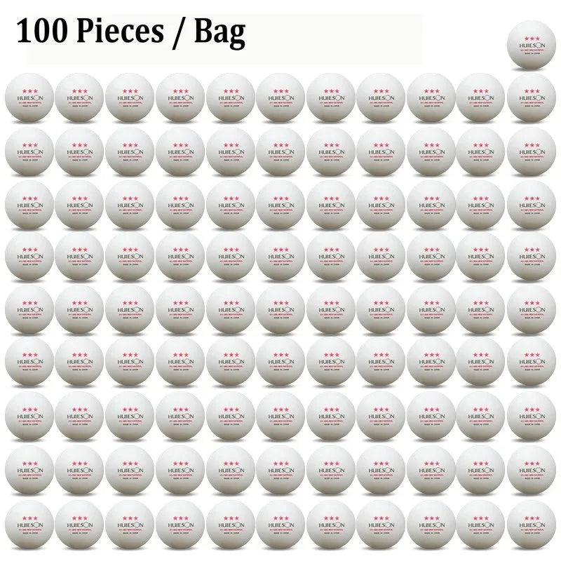 Huieson New ABS Plastic Table Tennis Balls 3 Star 2.8g 40+mm Ping Pong Balls for Match Training Balls White 100pcs