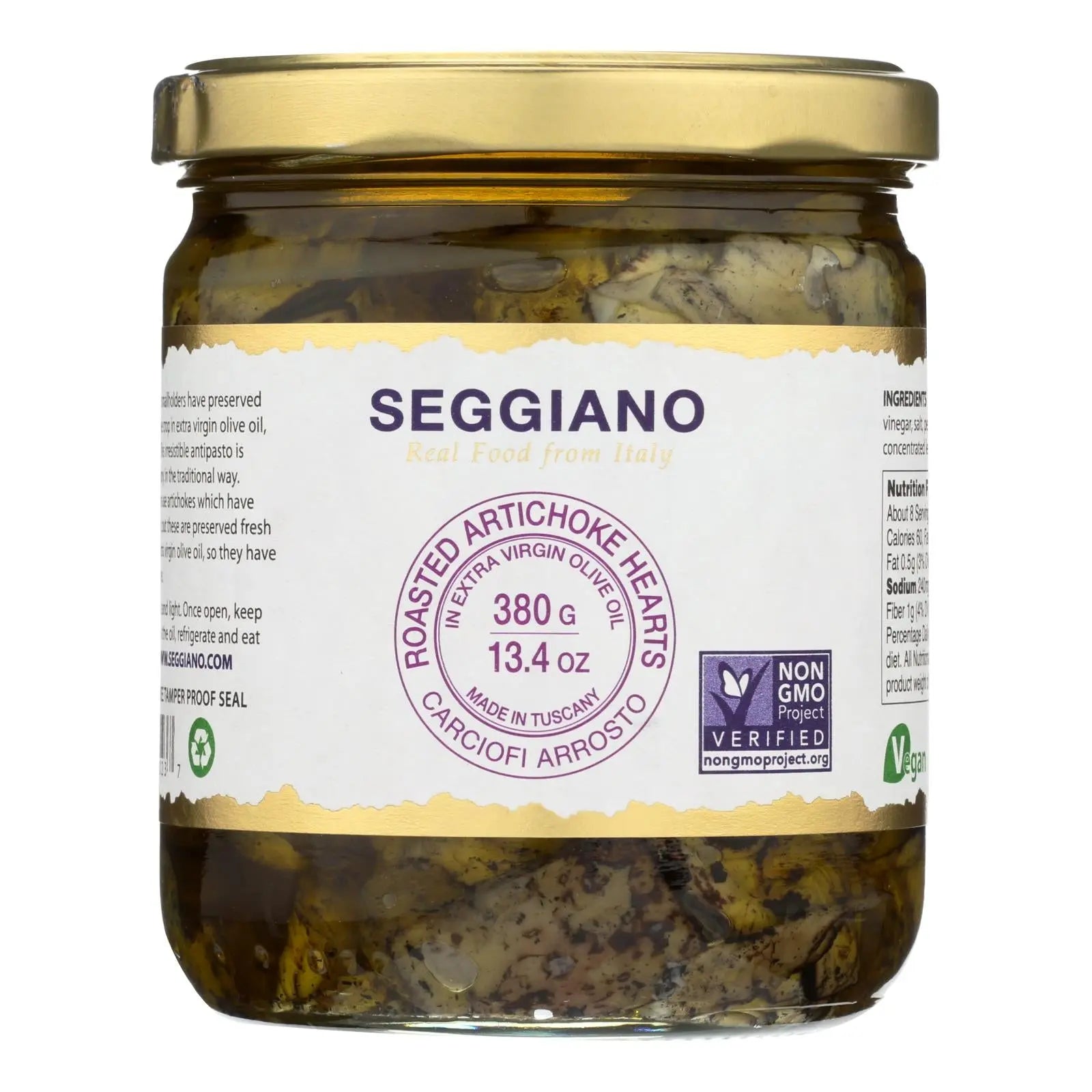Seggiano Carciofi Arrosto Roasted Artichoke Hearts  - Case Of 6 - 13.4 Oz Seggiano
