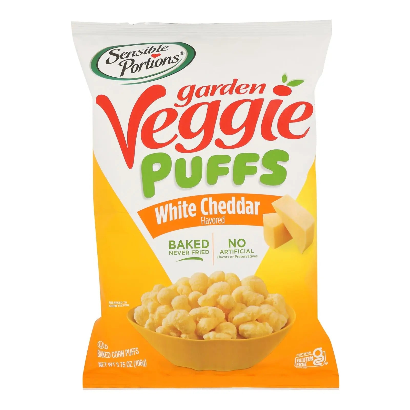 Sensible Portions - Veg Puff White Cheddar - Case Of 6-3.75 Oz Sensible Portions