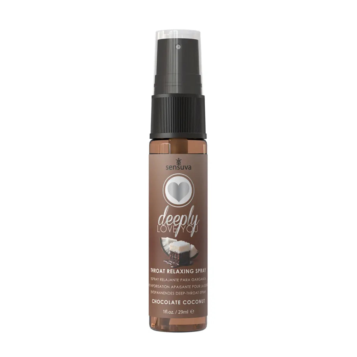 Sensuva Deeply Love You Throat Relaxing Spray Chocolate Coconut 1 oz. Sensuva