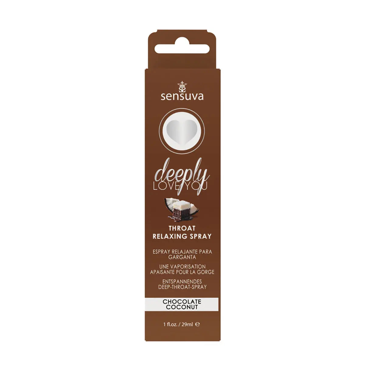 Sensuva Deeply Love You Throat Relaxing Spray Chocolate Coconut 1 oz. Sensuva