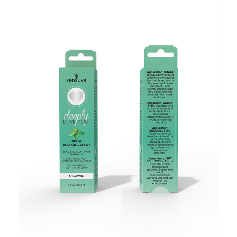 Sensuva Deeply Love You Throat Relaxing Spray Spearmint 1 oz. Sensuva