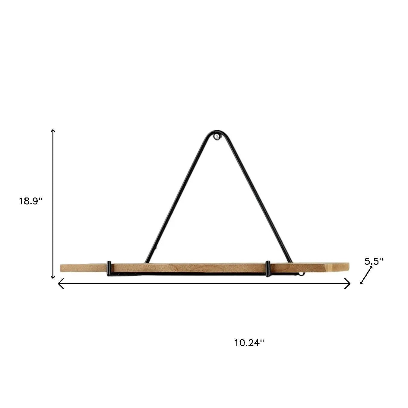 Set Of Three Black And Brown Metal And Solid Wood Triangle Wall Mounted Accent Shelves Homeroots Organization