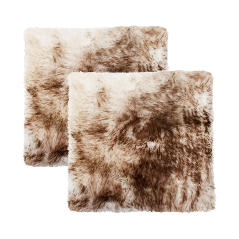Set Of Two 17" X 17" Gradient Chocolate Wool Chair Pads Homeroots Kitchen & Dining