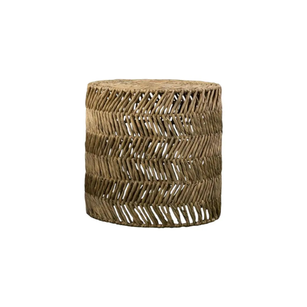 Set Of Two 18" Natural Woven Rattan End Tables Homeroots Living Room
