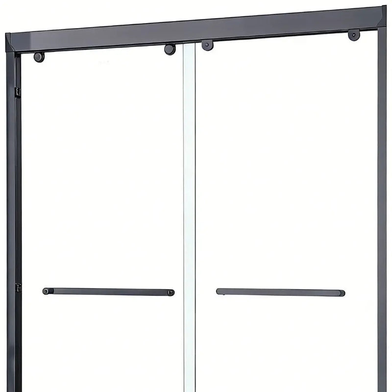 Set Of Two Aluminum and Tempered Glass Shower Doors Homeroots Bed & Bath
