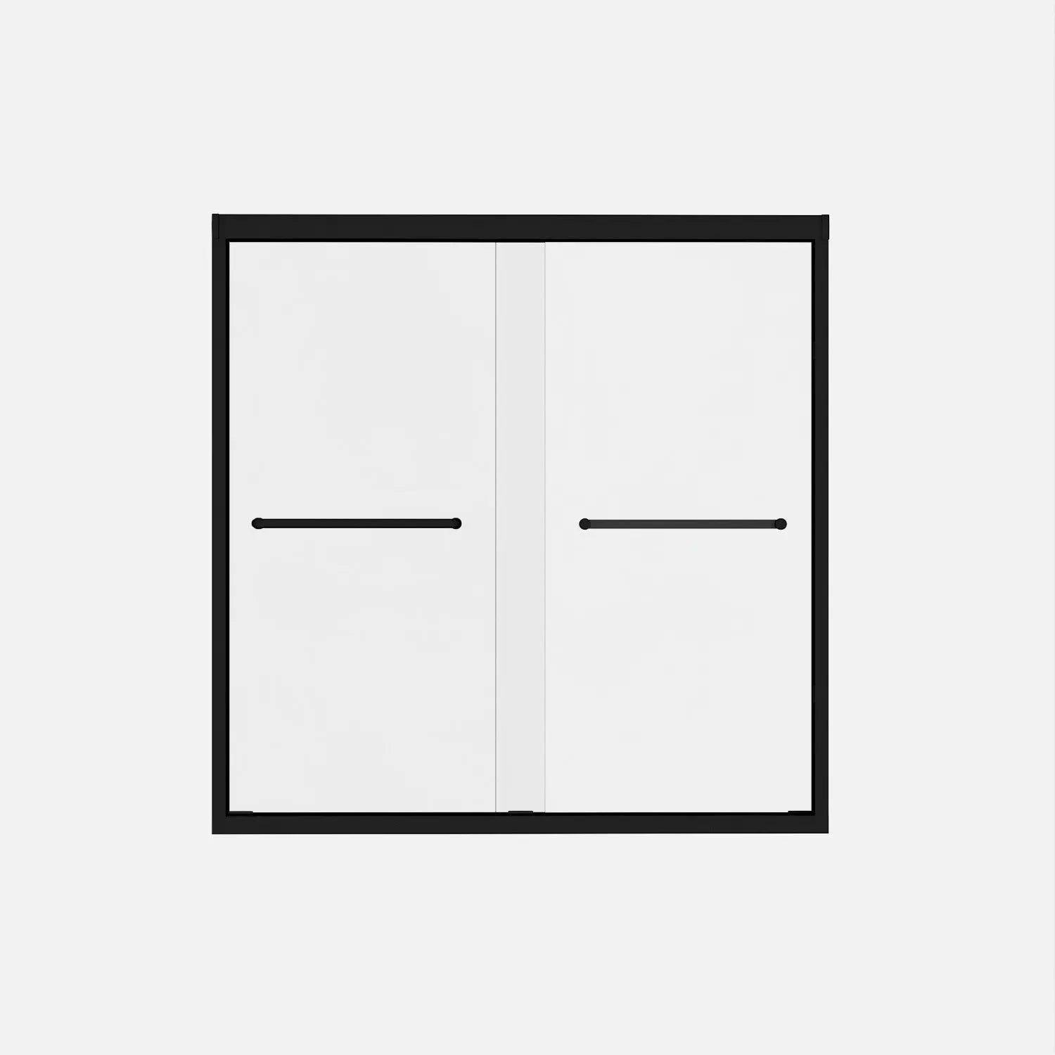Set Of Two Aluminum and Tempered Glass Shower Doors Homeroots Bed & Bath