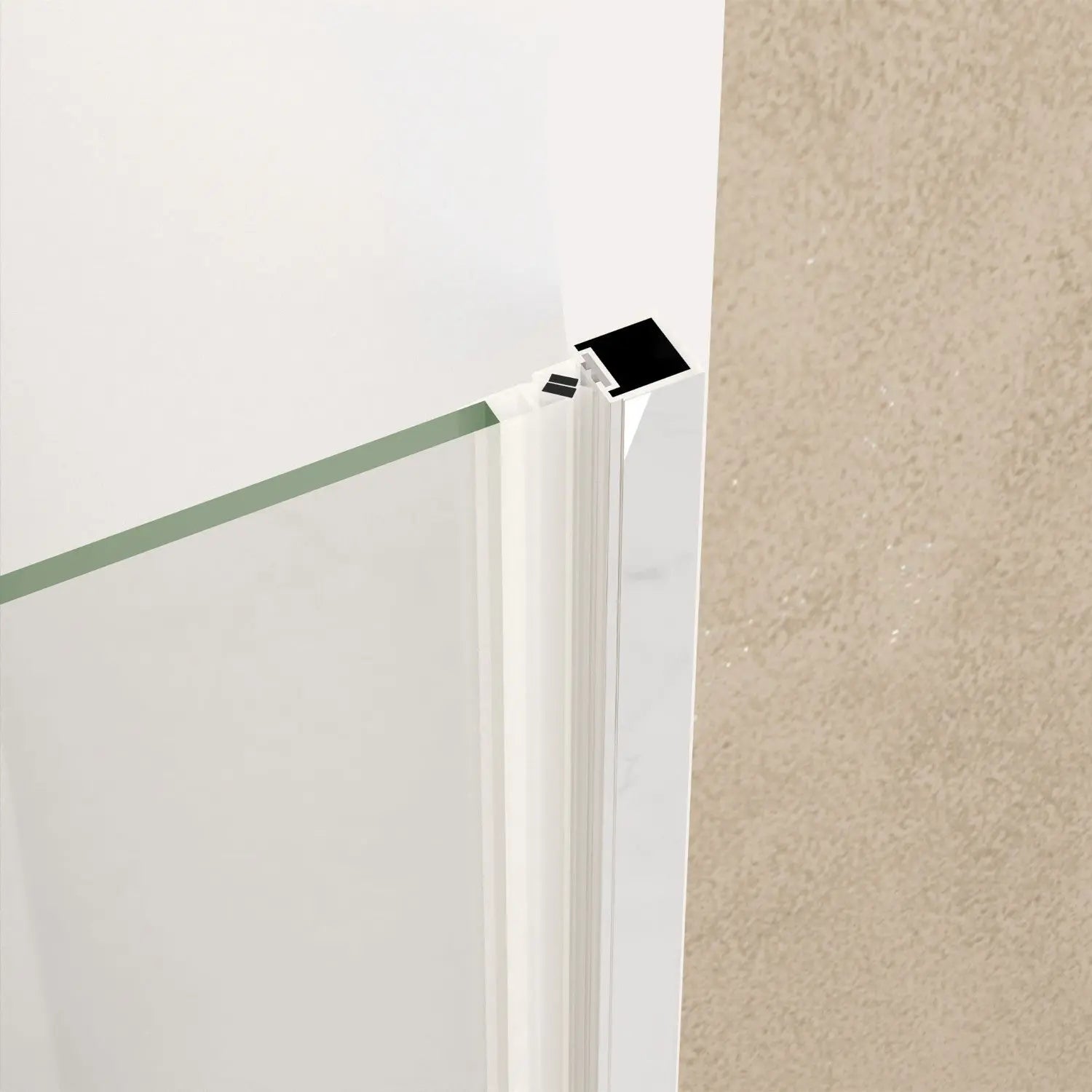 Set Of Two Aluminum and Tempered Glass Shower Doors Homeroots Bed & Bath