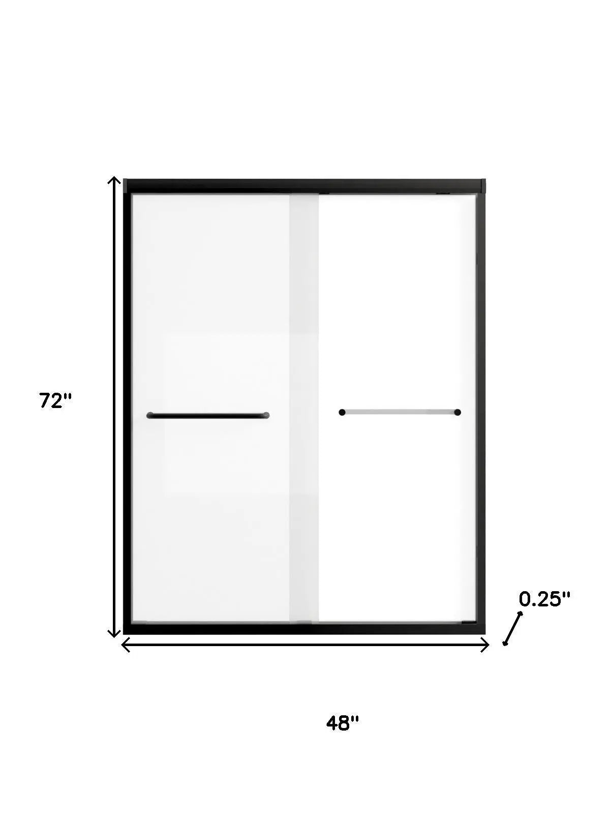 Set Of Two Aluminum and Tempered Glass Shower Doors Homeroots Bed & Bath