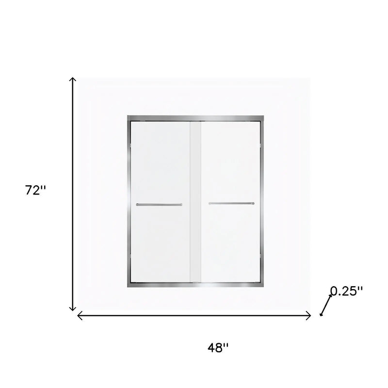 Set Of Two Aluminum and Tempered Glass Shower Doors Homeroots Kitchen & Dining