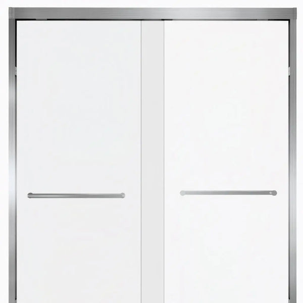 Set Of Two Aluminum and Tempered Glass Shower Doors Homeroots Kitchen & Dining