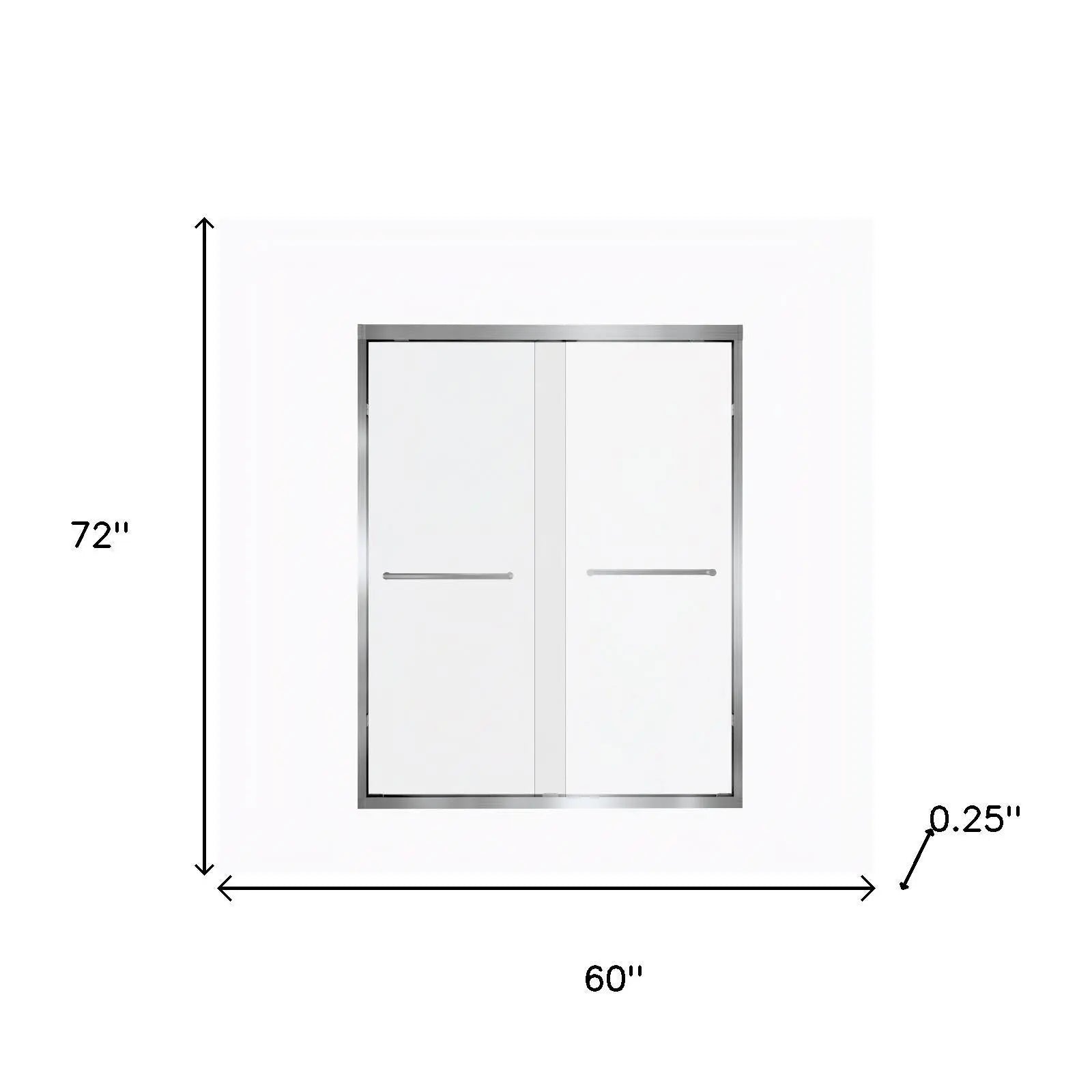 Set Of Two Aluminum and Tempered Glass Shower Doors Homeroots Kitchen & Dining