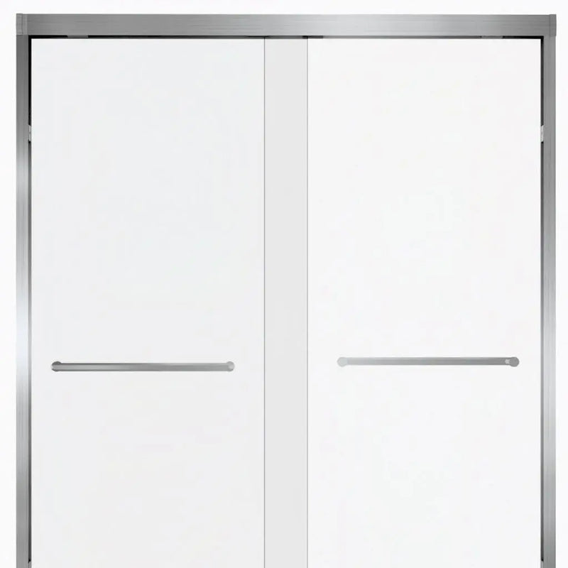 Set Of Two Aluminum and Tempered Glass Shower Doors Homeroots Kitchen & Dining