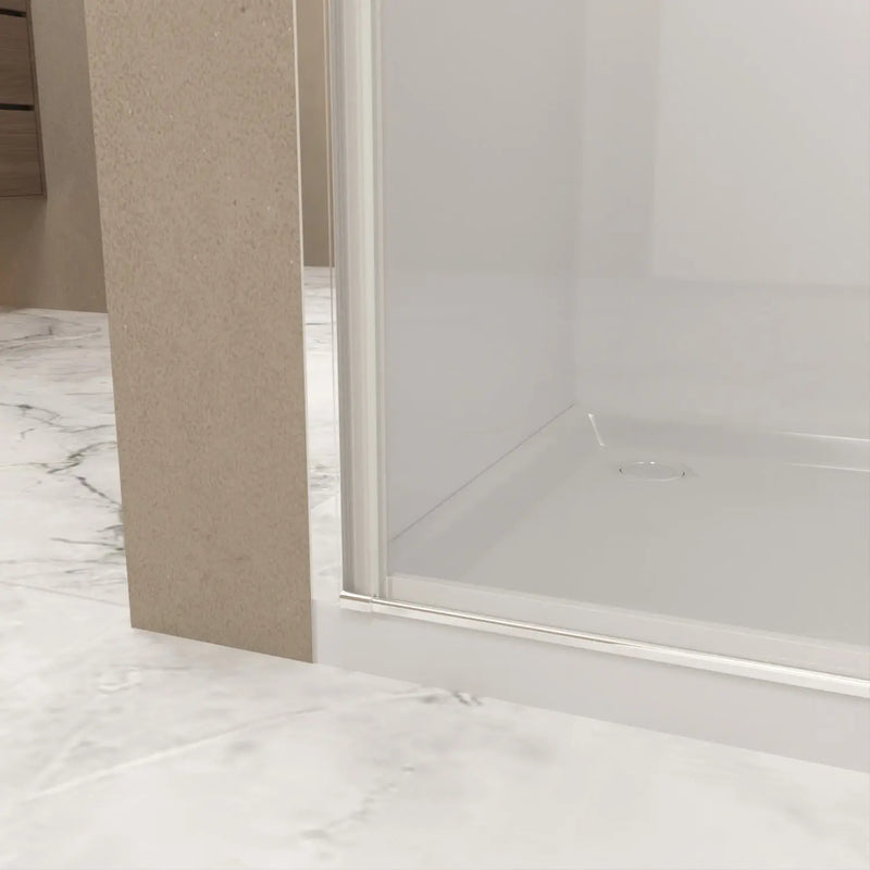 Set Of Two Aluminum and Tempered Glass Shower Doors Homeroots Kitchen & Dining